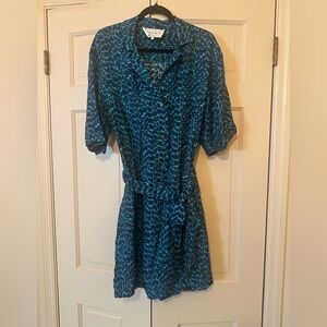 DYVNA Safari Belted Silk Blend Dress